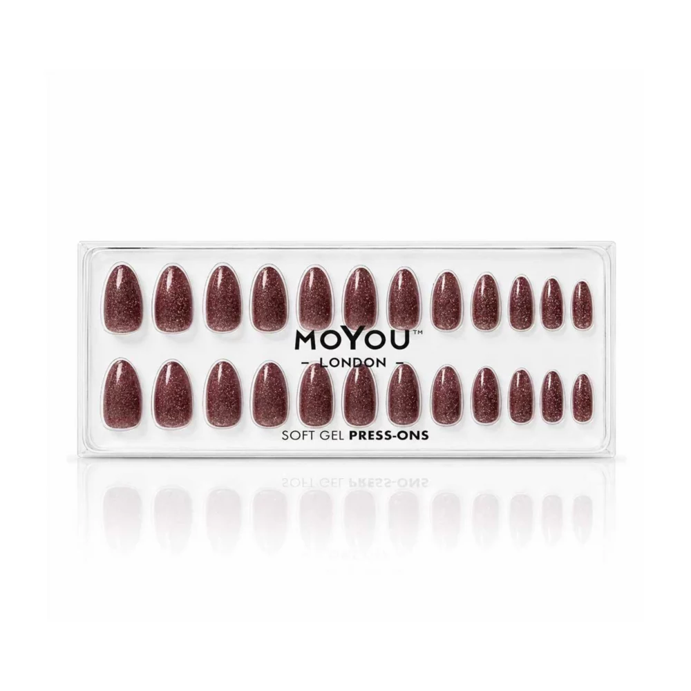 Moyou London Gel Press-Ons Velvet Spark 32 Pieces, 16 Sizes