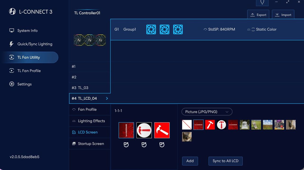 Lian Li Uni Fan LCD