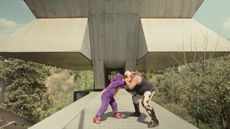 el luchador mexican film stills and shots showing lucha libre and augustin hernandez's concrete casa praxis