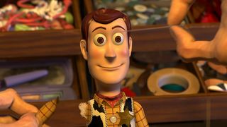 Image of Woody being restored in Toy Story 5 ASMR sequence