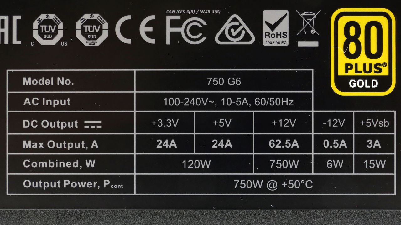 EVGA 750 G6
