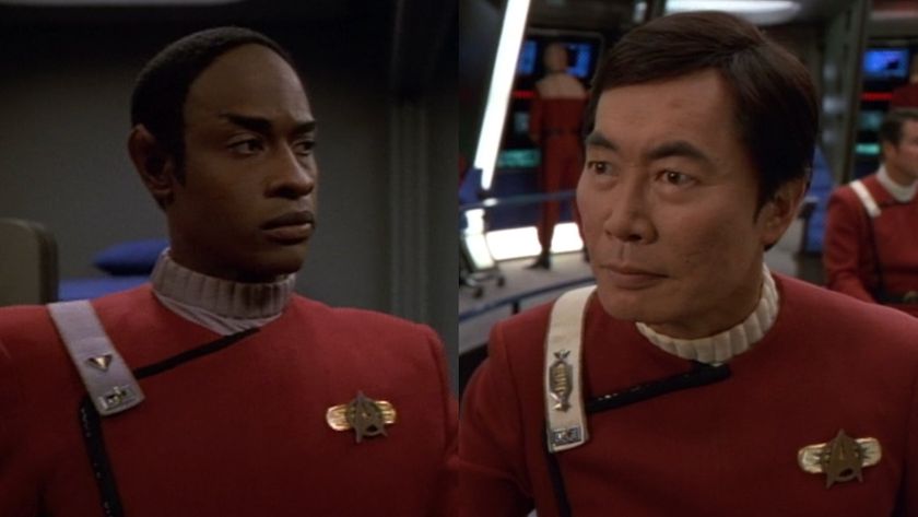 Tuvok and Sulu in the flashback scenes of the Star Trek: Voyager episode &quot;Flashback&quot;