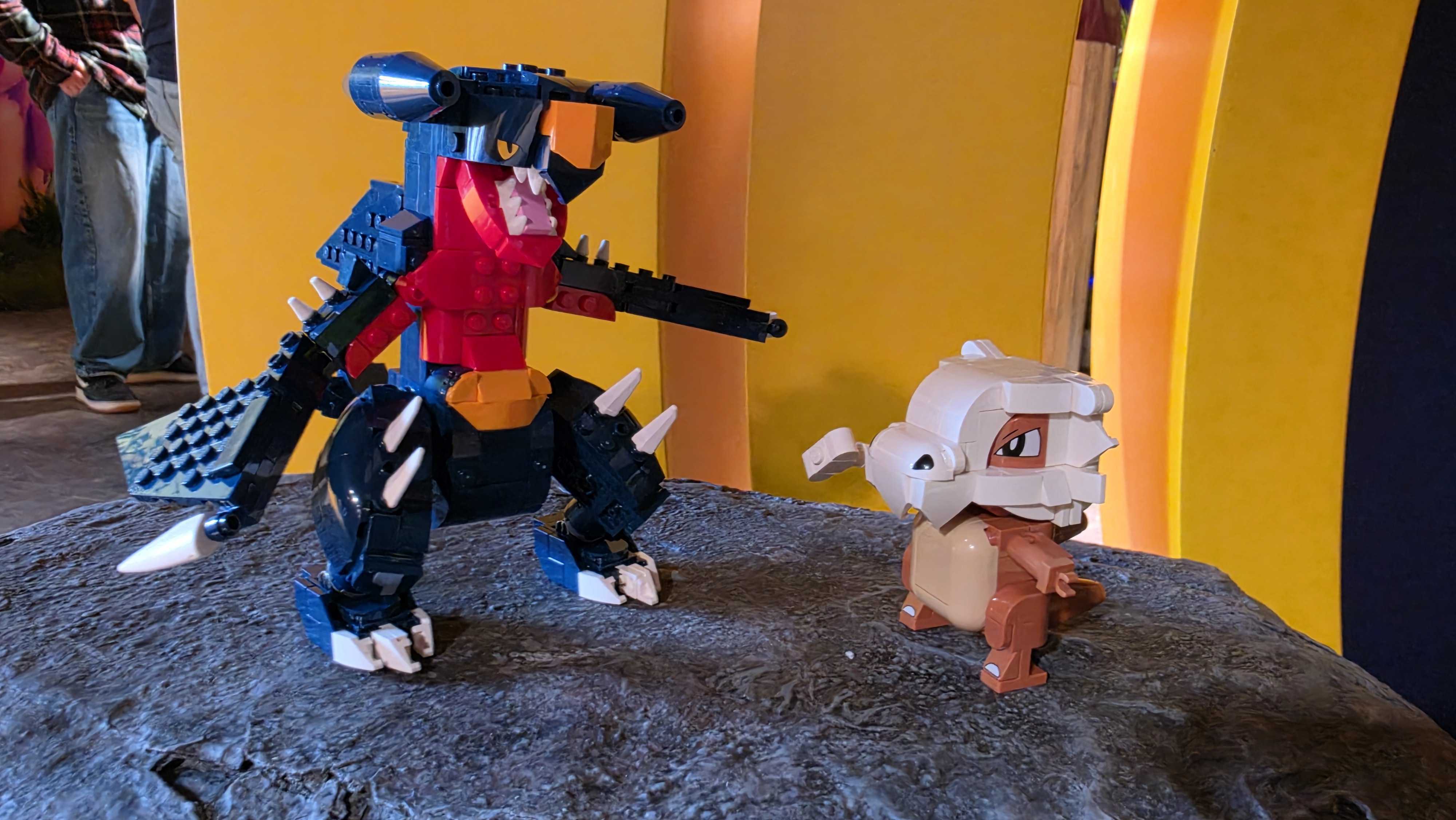 Garchomp and Cubone facing off