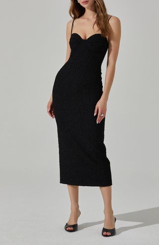 Textured Bustier Cocktail Dress