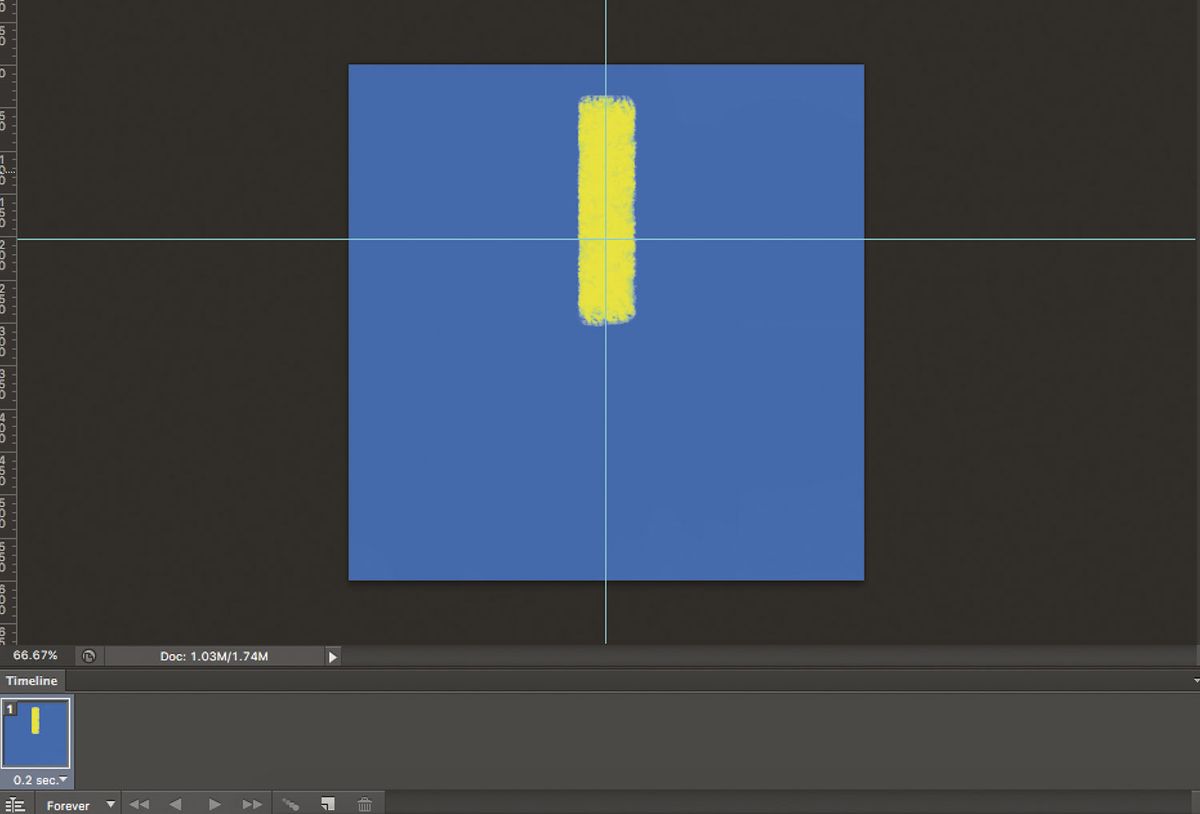 Start the flicker effect by creating a&nbsp;straight line with a rough edge.