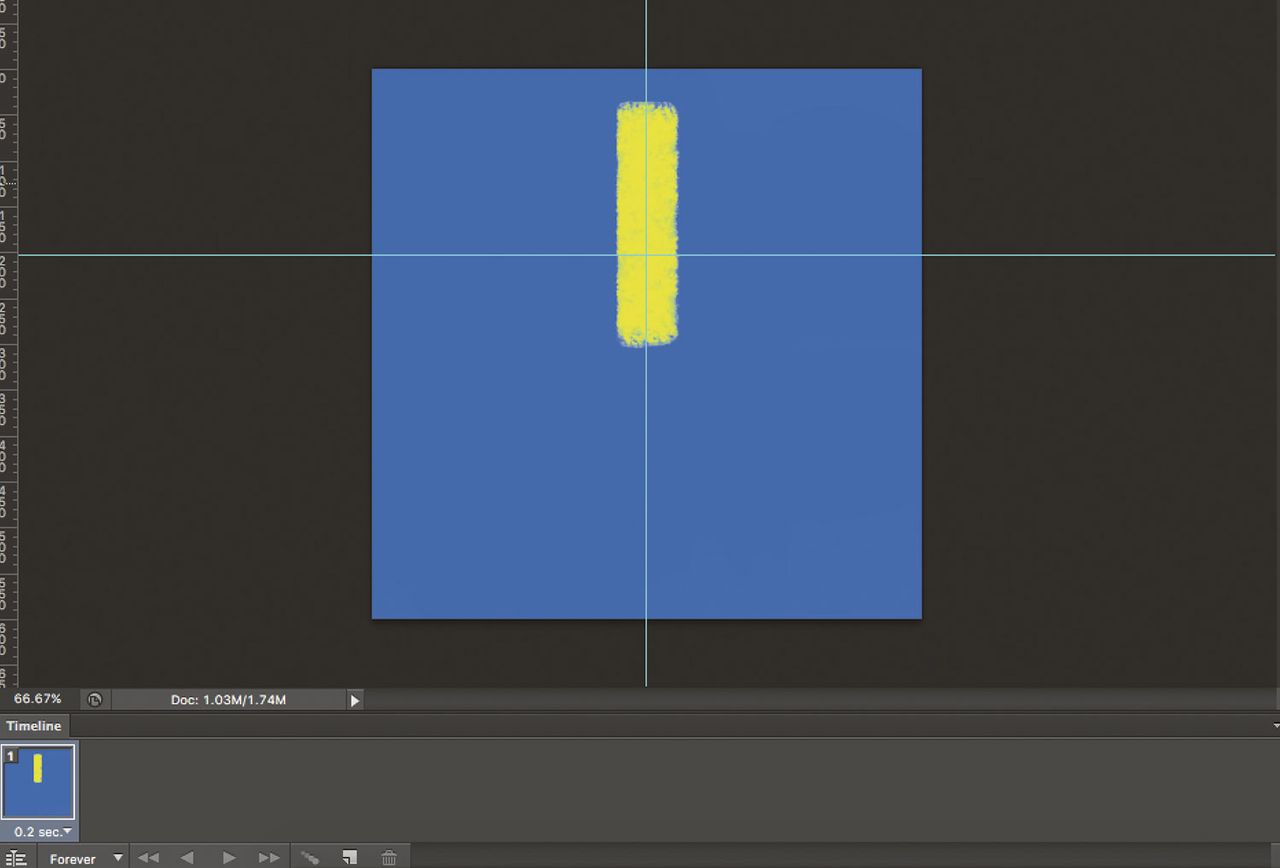 Start the flicker effect by creating a&nbsp;straight line with a rough edge.