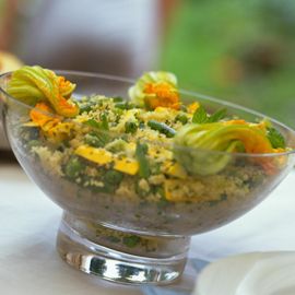 Couscous with Yellow Courgette and Peas Recipe