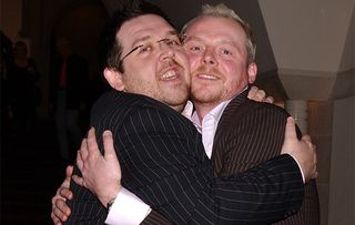 Funny friends: Nick with Shaun Of The Dead and Spaced co-star Simon Pegg