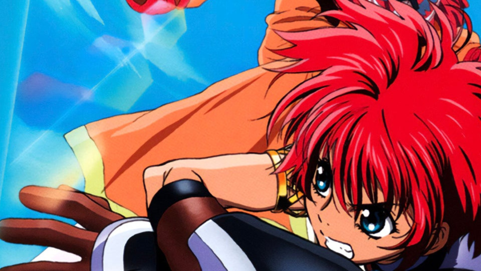 A boy with red hair looks angry