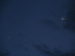 Venus and the Moon Over Venezuela