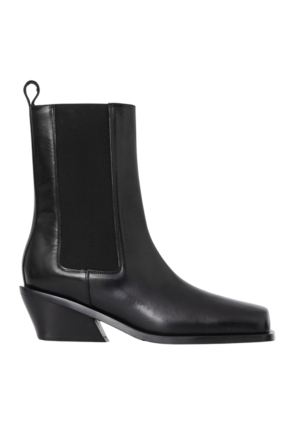 Square-Toe Leather Chelsea Boots