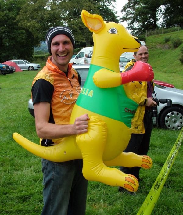 Ryan Hawsons with an Australian friend