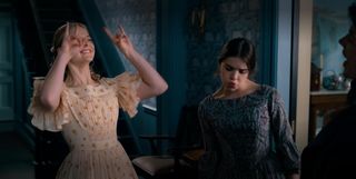 Emily Dickinson and her sister dancing in Dickinson