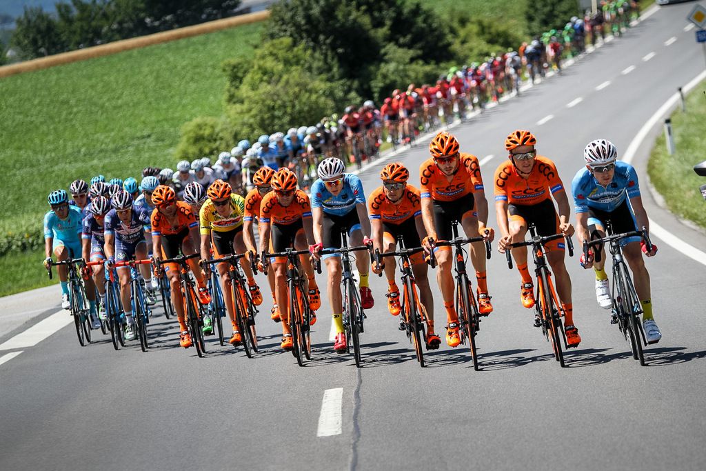 CCC Sprandi Polkowice at the head of the peloton