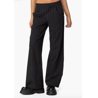 pinstripe trousers