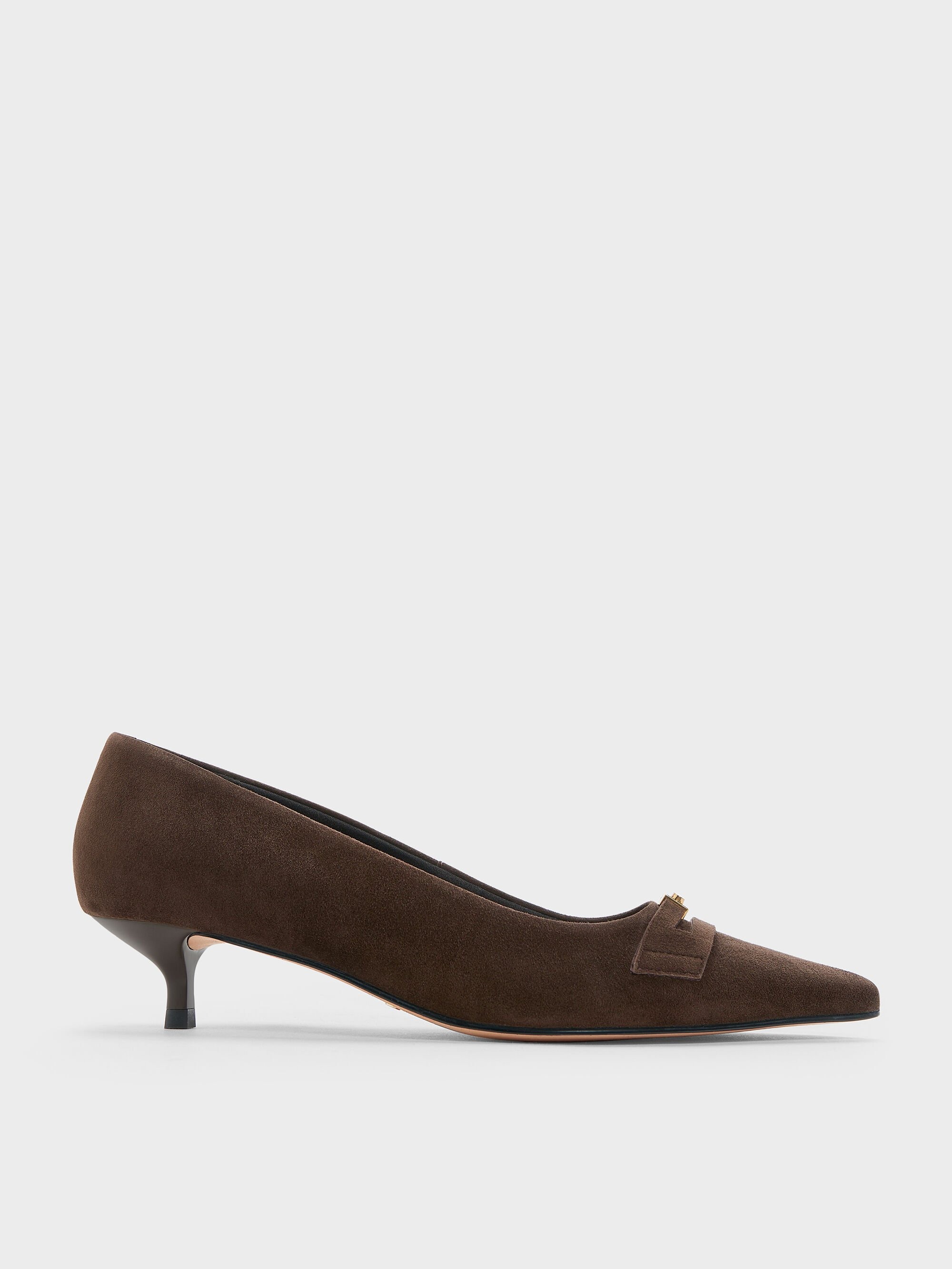 Charles &amp;amp; Keith, Georgina Suede Kitten Heels