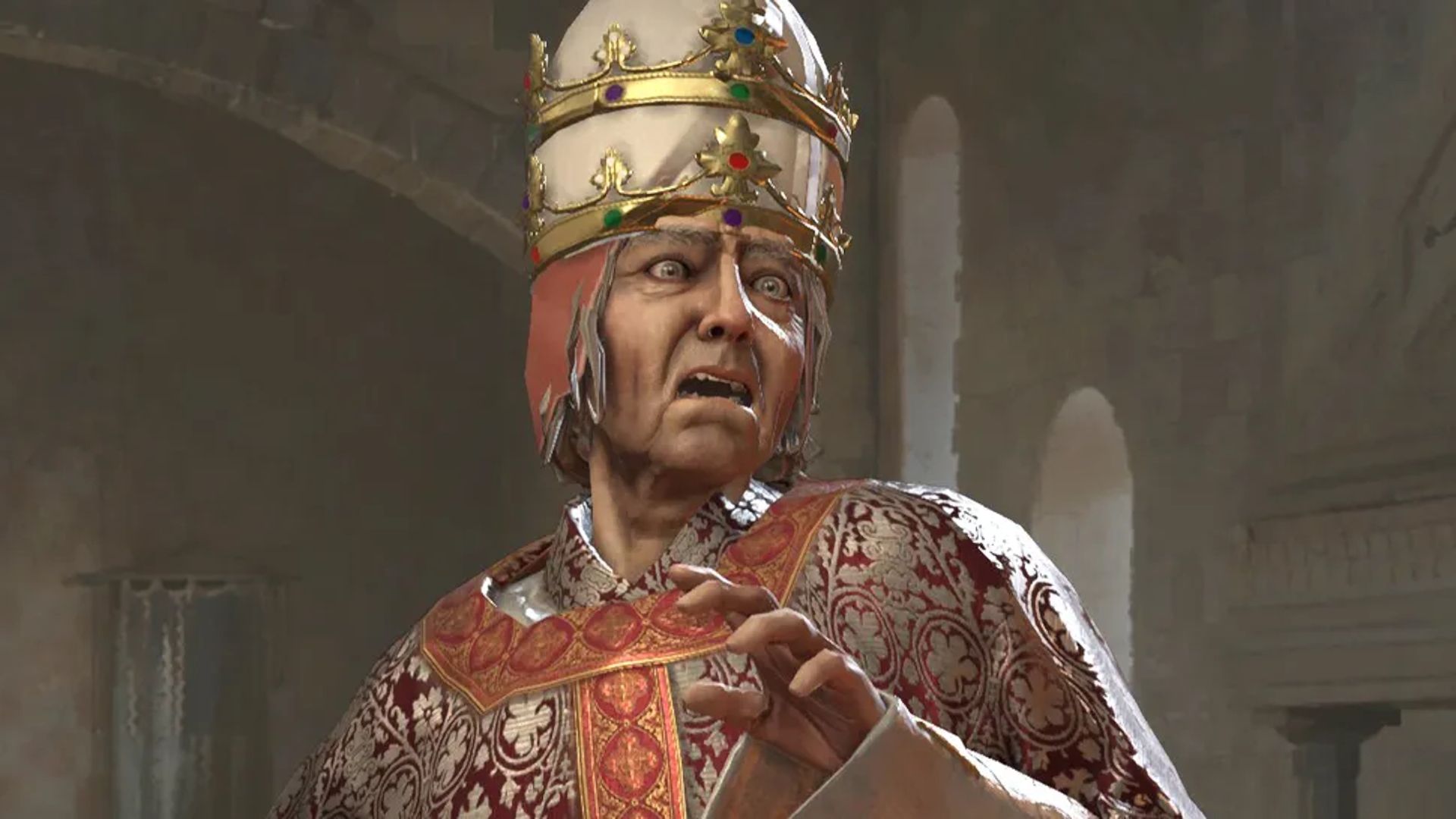 Tragedy: Crusader Kings 3's pope DLC will not let you use blood boys to prolong your life, and yes I did ask the devs