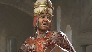 A pope looking terrified