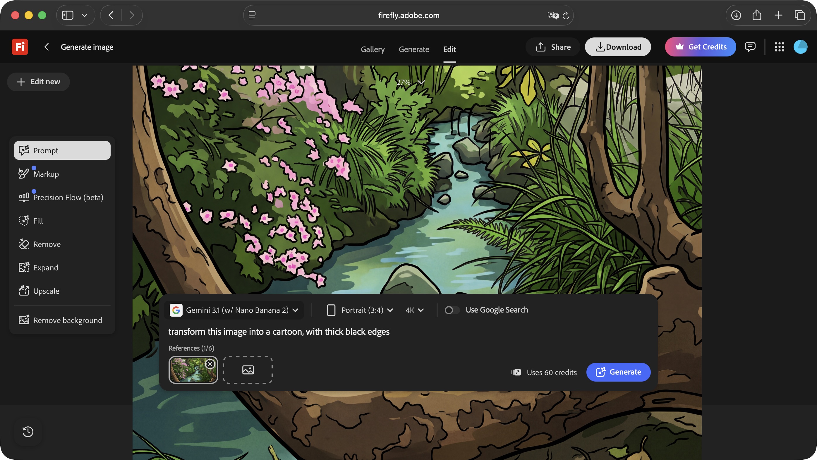 Using various Adobe tools and software to turn photos into cartoons
