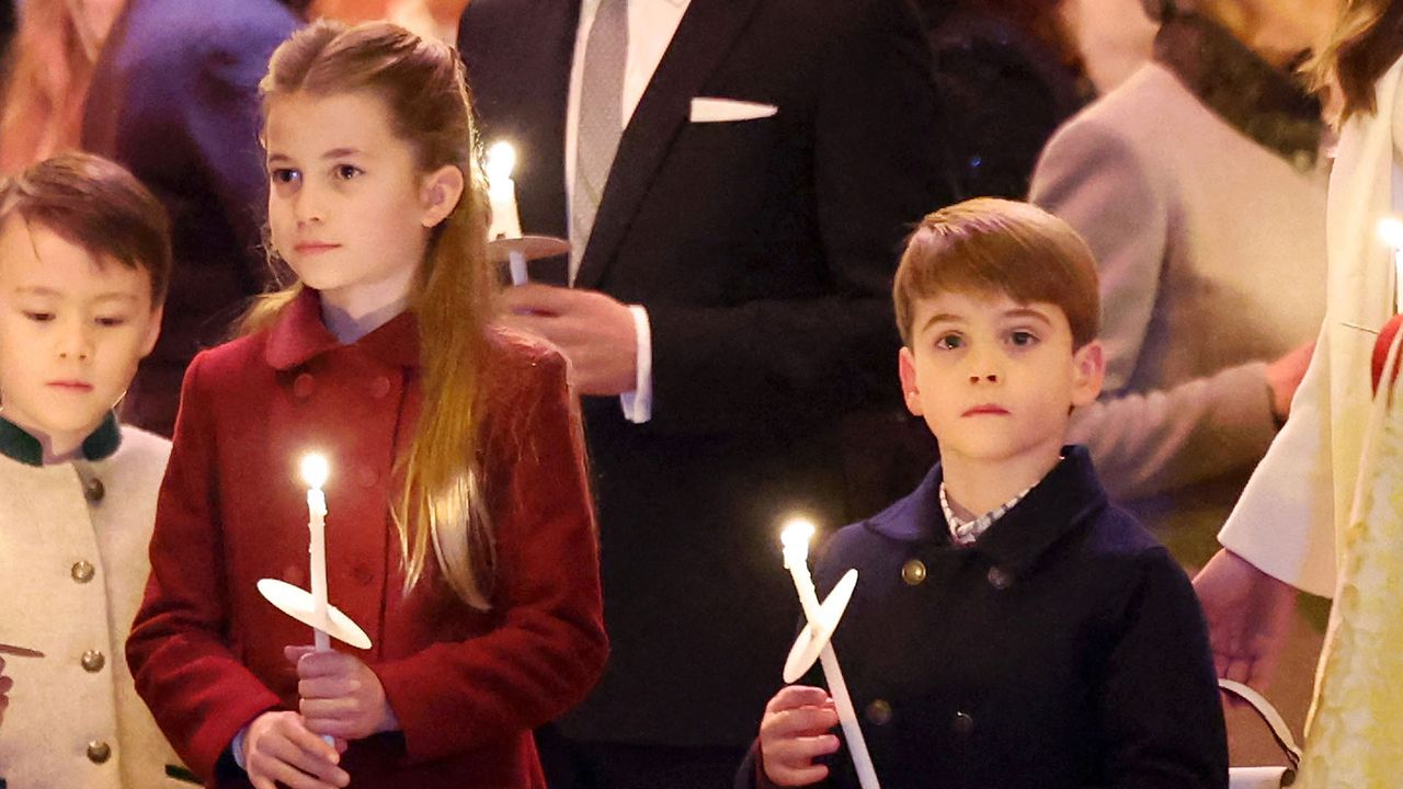 Prince Louis and Princess Charlotte at the 2023 Together at Christmas carol service