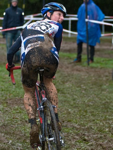 The conditions separated the riders so much that Rebecca Wellons (Team Plan C) shouted back to her crew: &ldquo;Am I last&rdquo;? No, she was holding a solid seventh place.