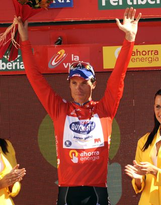 Sylvain Chavanel on podium, Vuelta a Espana 2011, stage five