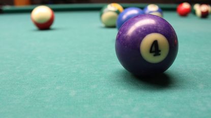 picture of the four ball on a pool table