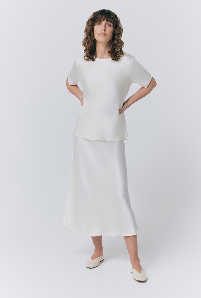 Luna Satin Slip Skirt