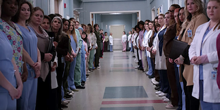 Grey's Anatomy women line the halls of the hospital to help sexual assault victim