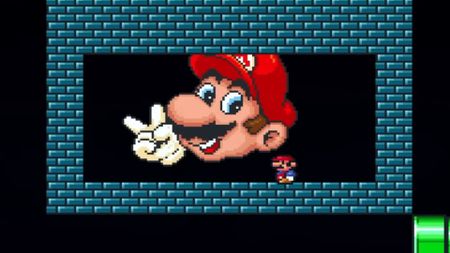 A glitched level in the Super Mario All-Stars version of The Lost Levels