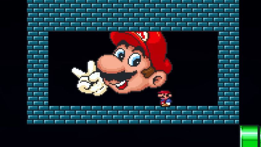 A glitched level in the Super Mario All-Stars version of The Lost Levels
