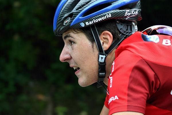 Diego Caccia (Barloworld) in action on Ghisallo.