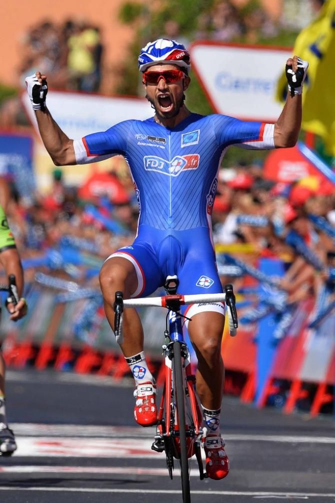 Nacer Bouhanni (FDJ.fr) celebrates the win