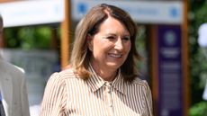 Carole Middleton smiles as she attends day eight of Wimbledon 2025