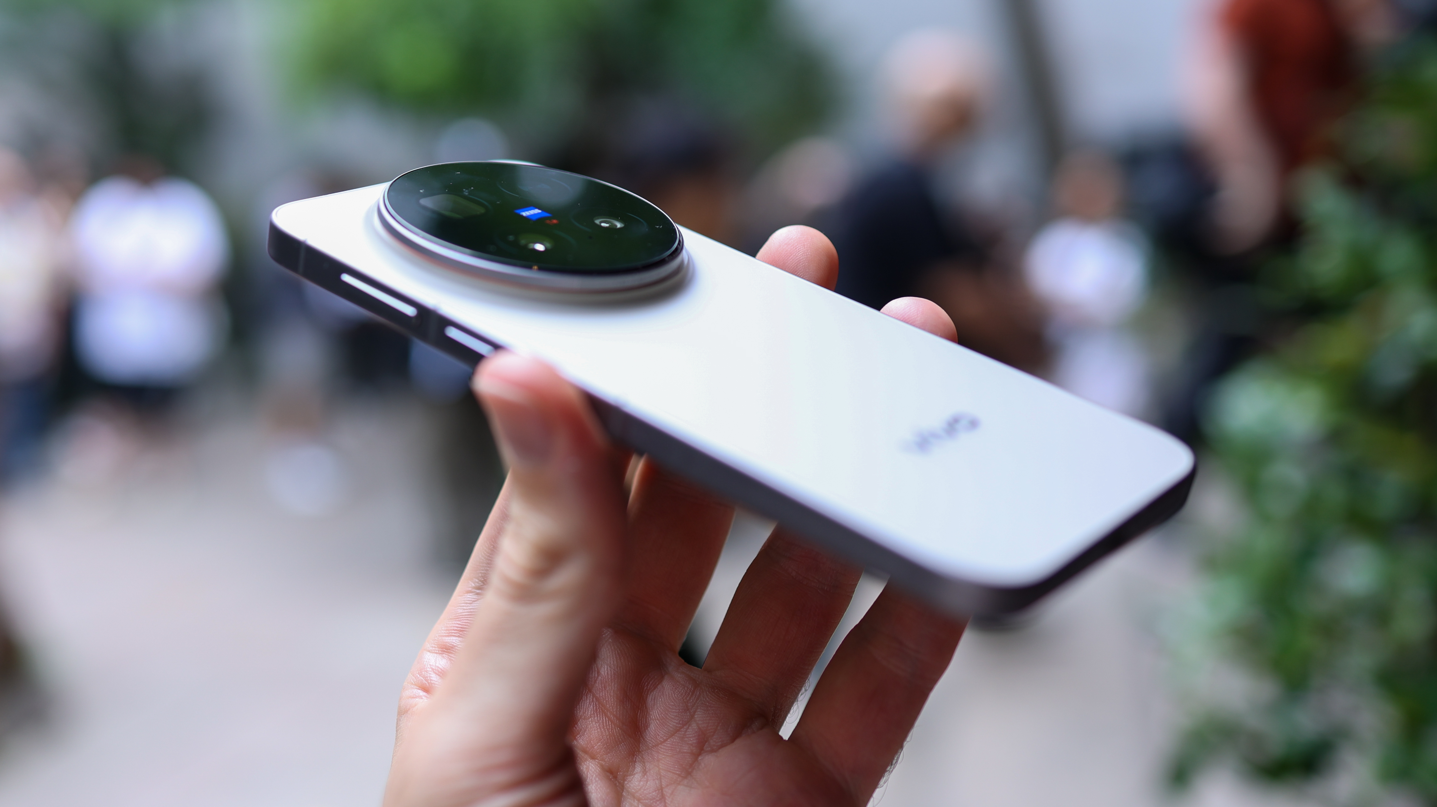 Vivo X300 Pro camera phone held in a hand