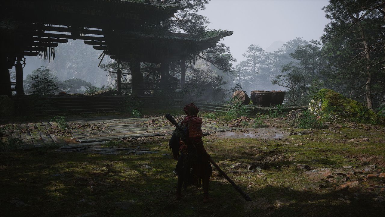 A screenshot from Black Myth: Wukong showcasing the use of optimised graphics settings