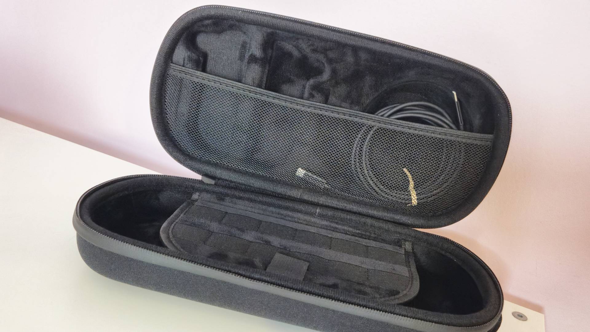 Photo of the inside of the STEALTH Premium Travel Kit for the Nintendo Switch 2 taken by writer Rosalie Newcombe.