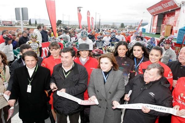 The daily startline ceremony takes place on stage two