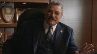 Frank at his desk on Blue Bloods.
