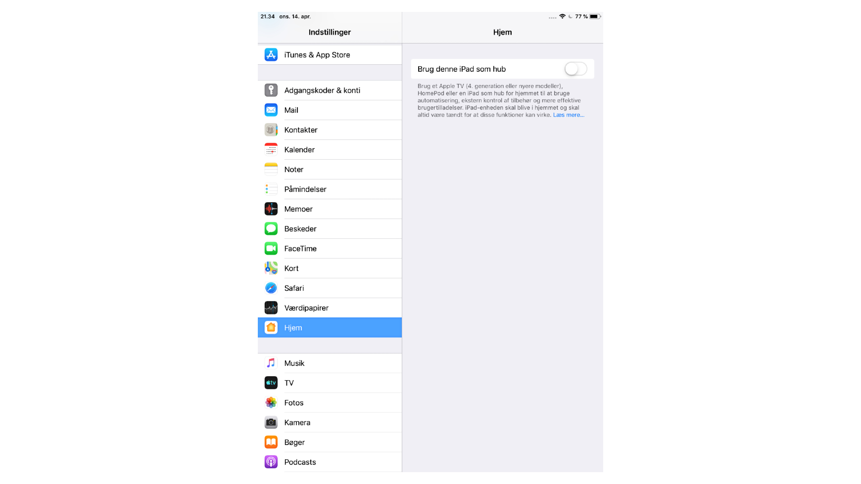 Indstil din iPad som hjemme hub