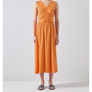 Claud Orange Dress with Cotton and LENZING™ ECOVERO™ viscose