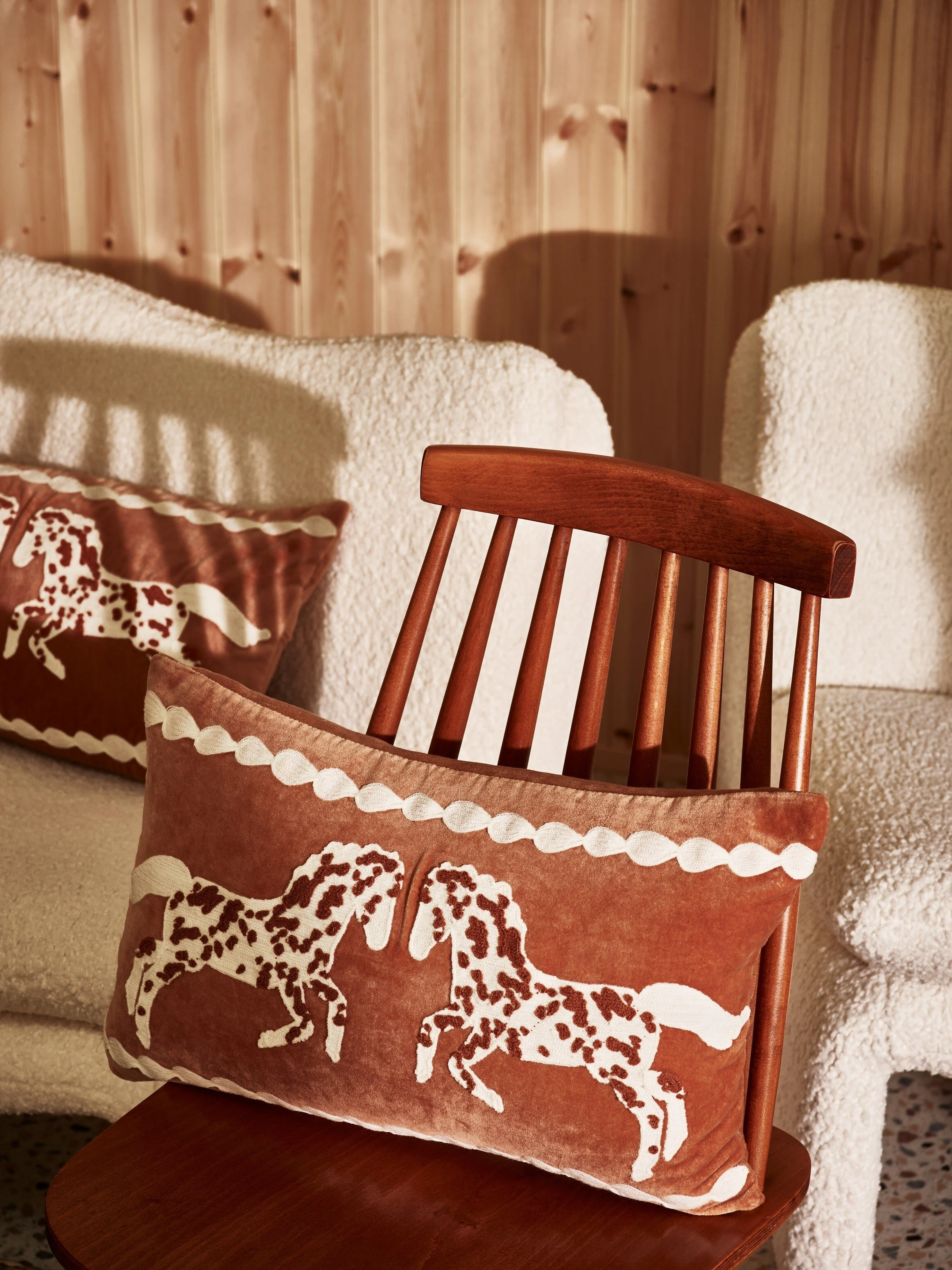 Year of the Horse, cushion with horses