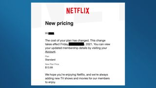 Netflix price change