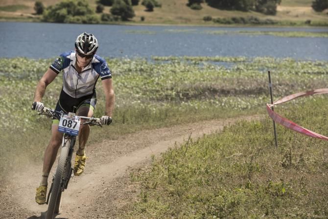 California state champion Taylor Smith in full flight during the race.