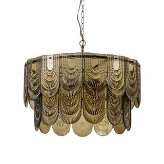 Selmes Smoked Green Glass Chandelier