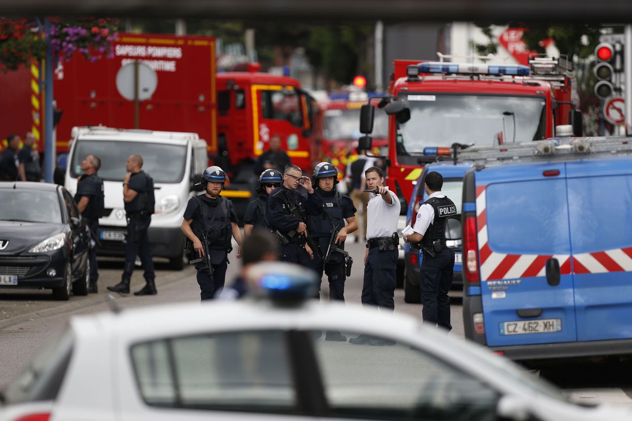 Police officers in northern France