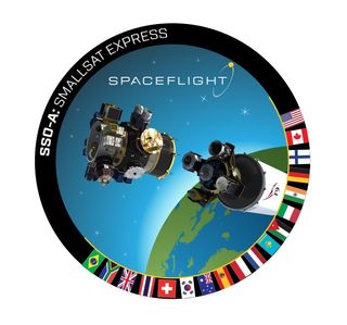 The patch for the SSO-A mission, which will launch more than 60 small satellites atop a SpaceX Falcon 9 rocket.
