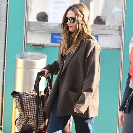 Elizabeth Olsen wears lug sole boots.