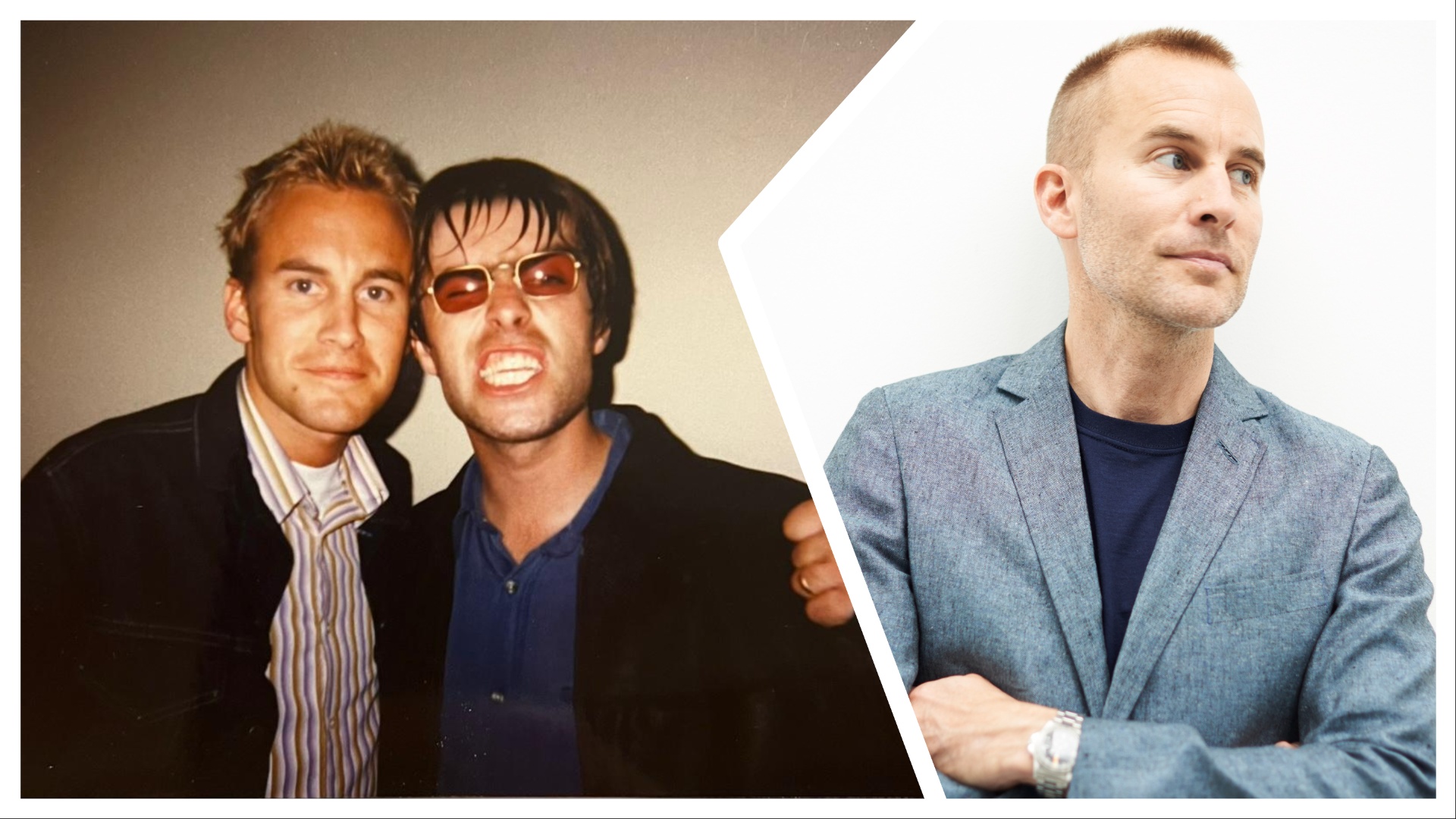 Toby Lamb of Richard James with Liam Gallagher