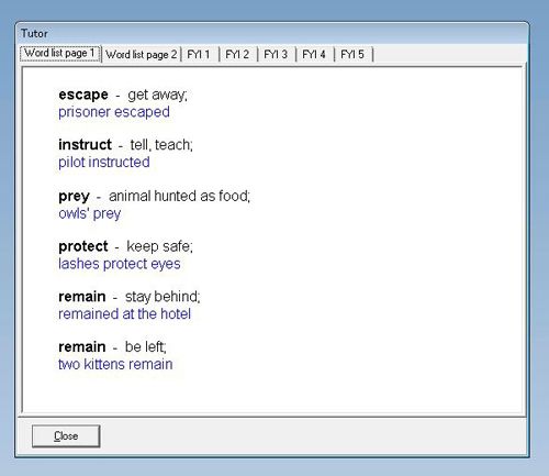 Vocabulary Stretch image: You can get a solid grounding in basic vocabulary words using this software.